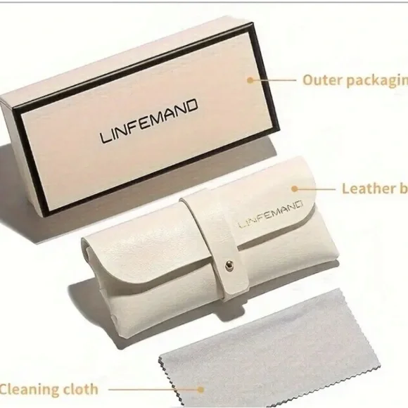 LINFEMAND Black Square Sunglasses